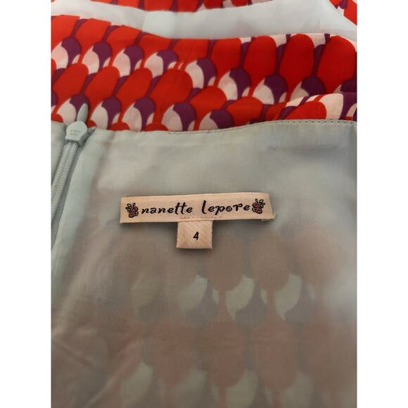 Nanette Lepore Womens 100% Silk Lined Pinkish Orange Beaded Halter Tank Top Sz.4 - Picture 10 of 11